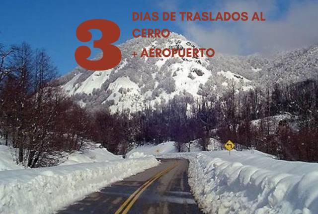 Aeropuerto + Traslado Cerro Chapelco x 3 dias 